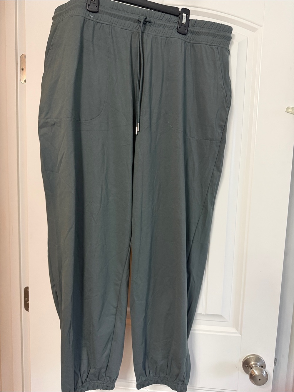 Men's Olive Elastic Waist Jogger Pants
